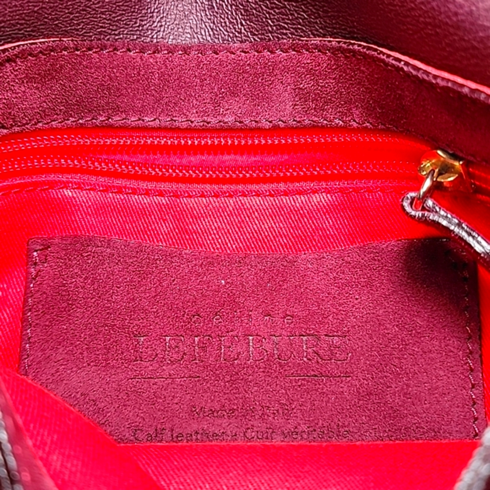 CELINE Lefebure Bordeaux Suede Saddle Bag - Picture 14 of 14